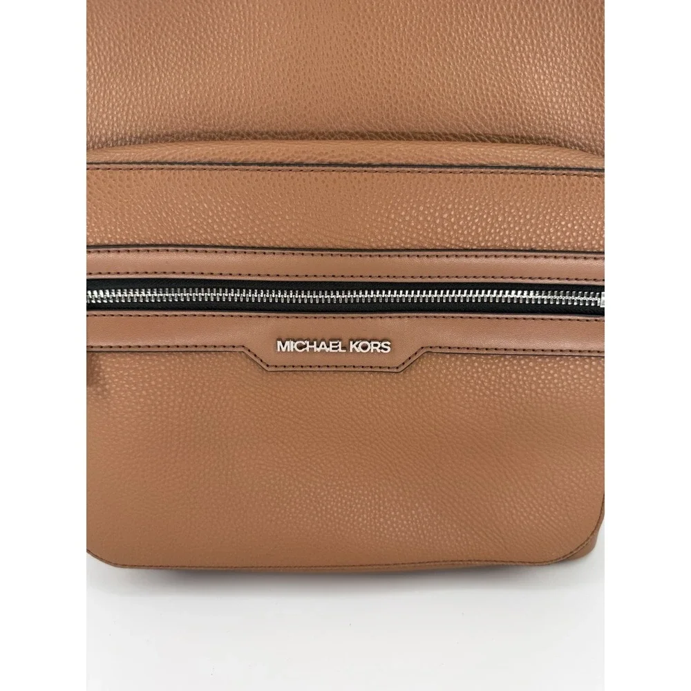 Michael Kors Malone Backpack Brown Leather Luggage Adjustable Strap NEW $268‎